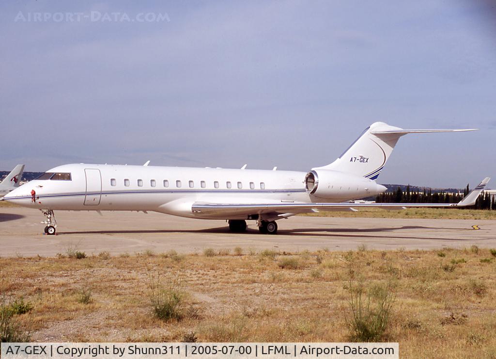 A7-GEX, 2003 Bombardier BD-700-1A10 Global Express C/N 9134, Parked...