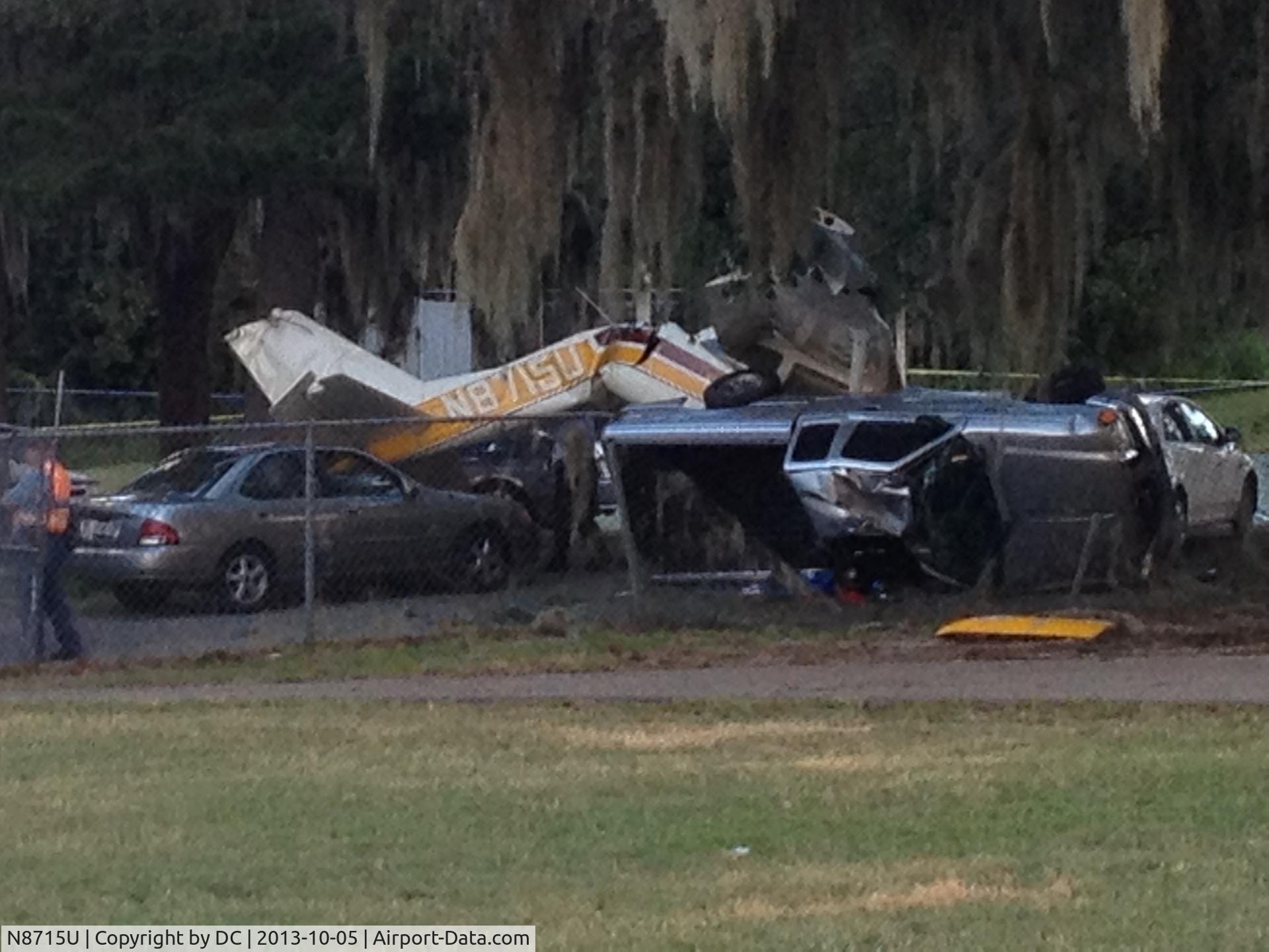 N8715U, 1965 Cessna 172F C/N 17252619, Crash landing