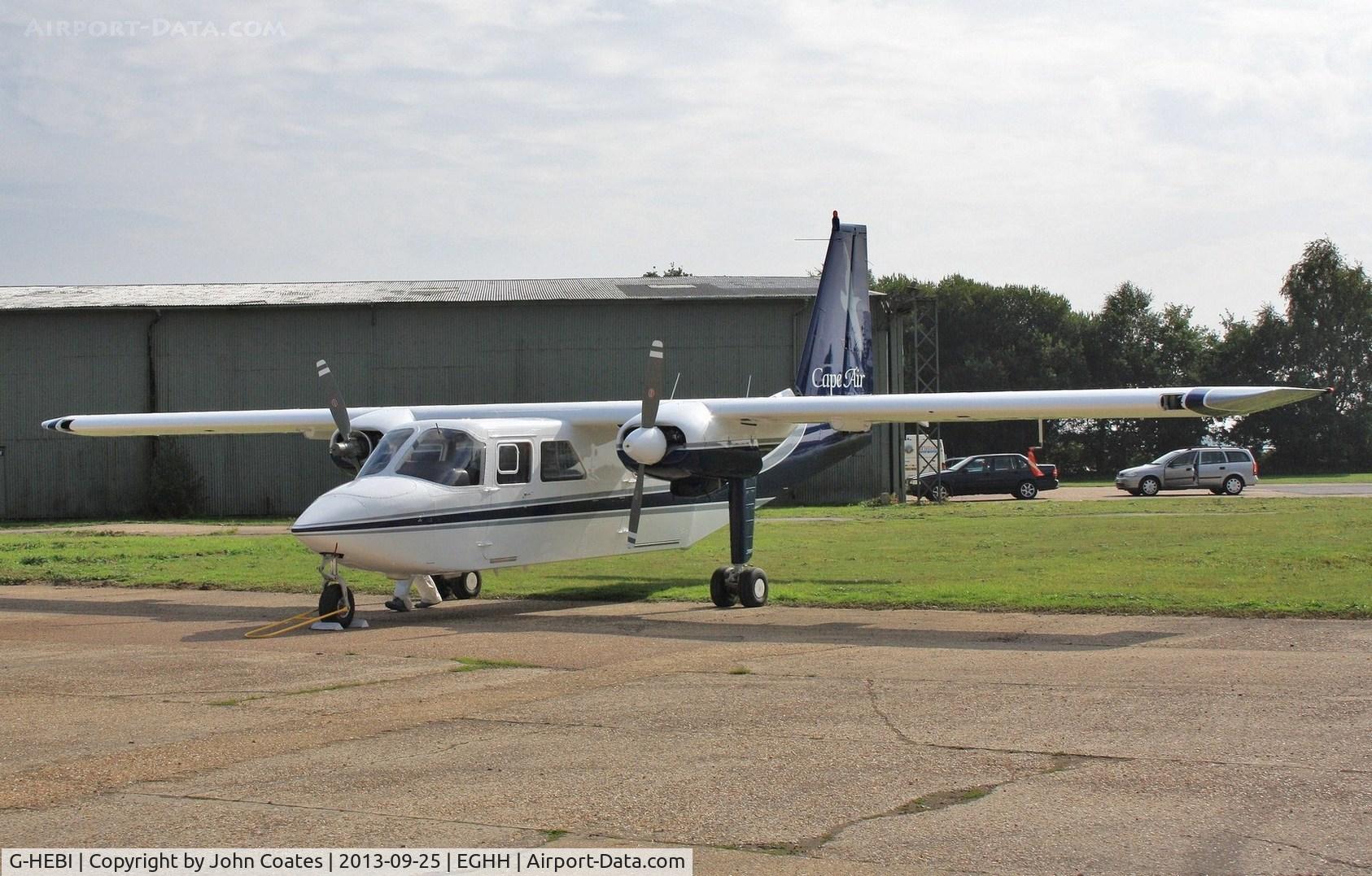 G-HEBI, 1991 Pilatus Britten-Norman BN-2B-20 Islander C/N 2240, Just painted in Cape Air livery