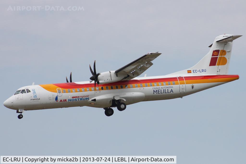 EC-LRU, 2012 ATR 72-600 C/N 1032, Landing