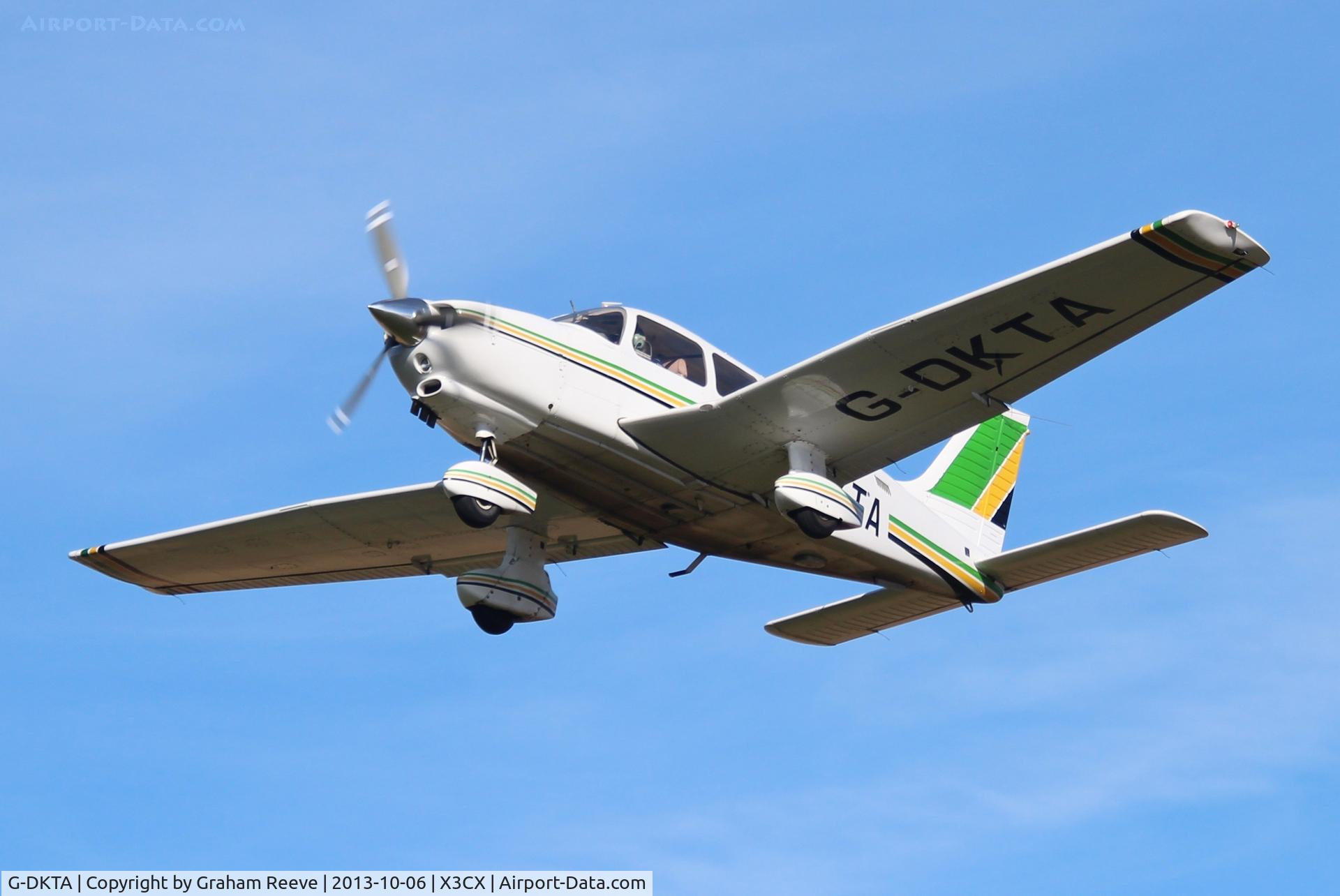 G-DKTA, 1980 Piper PA-28-236 Dakota C/N 28-8011089, Just airbourne from Northrepps.