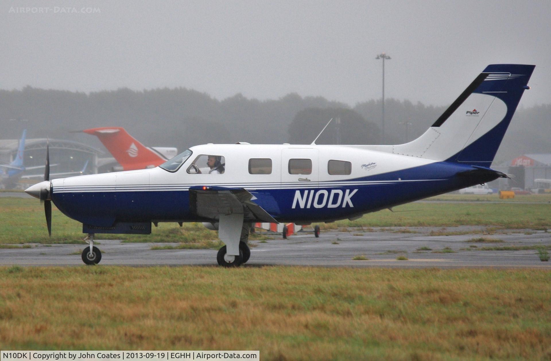 N10DK, Piper PA-46-350P Malibu Mirage C/N 4636223, Arriving in bad weather