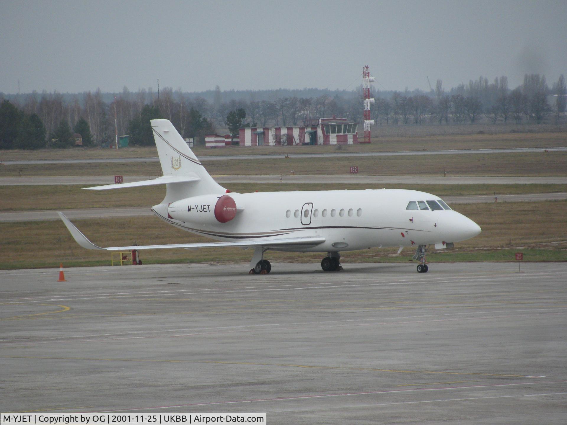 M-YJET, 2008 Dassault Falcon 2000LX C/N 148, Picture was taken at Borispol airport (KBP) in November of 2011