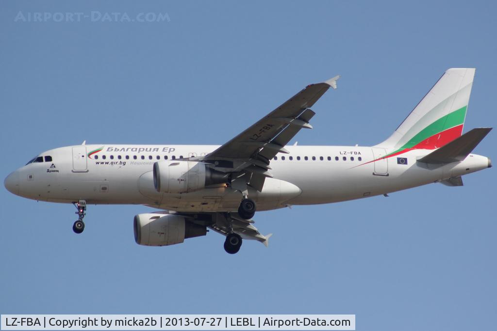 LZ-FBA, 2008 Airbus A319-112 C/N 3564, Landing