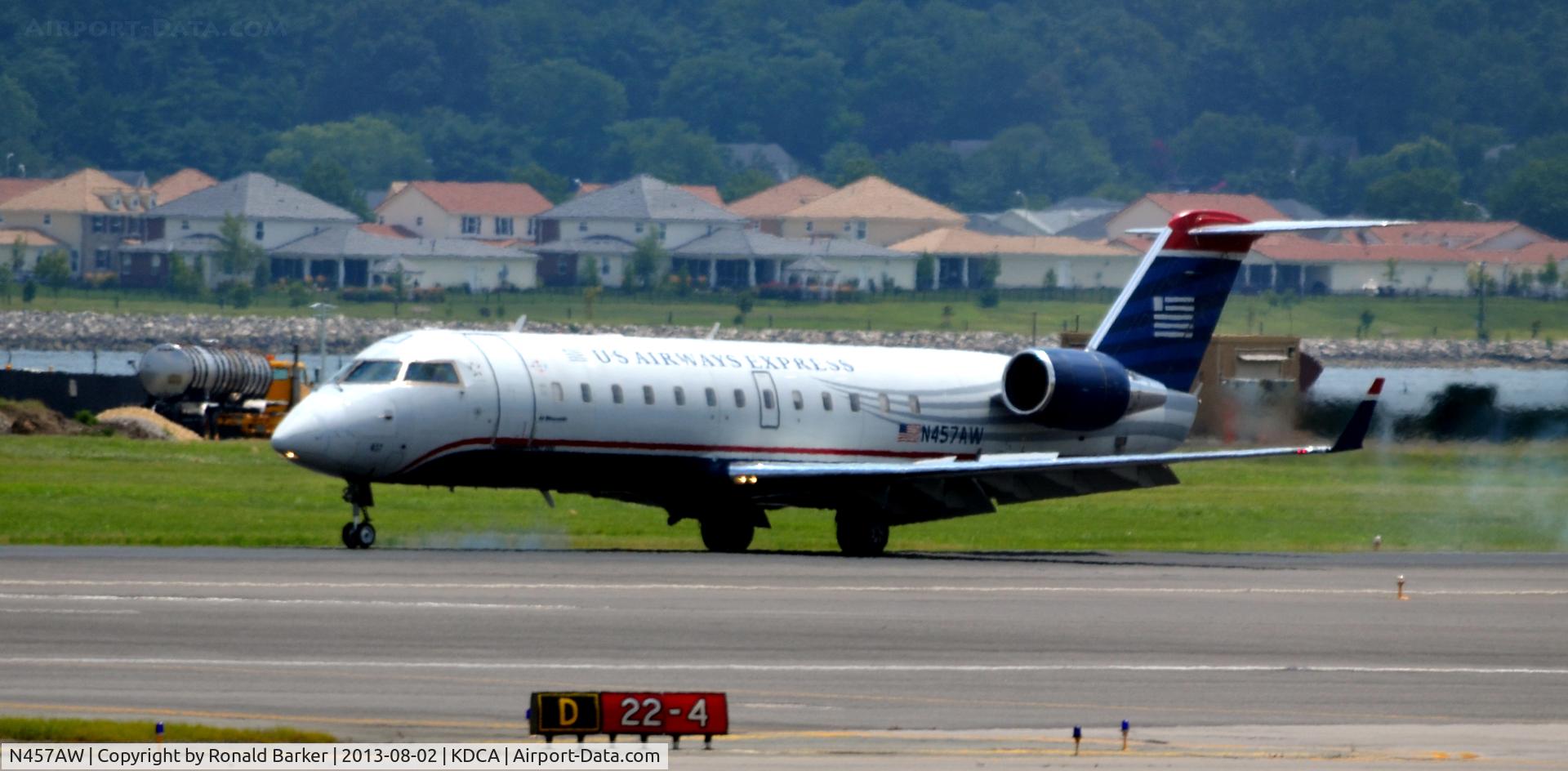 N457AW, 2003 Canadair CRJ-200LR (CL-600-2B19) C/N 7854, Landing National