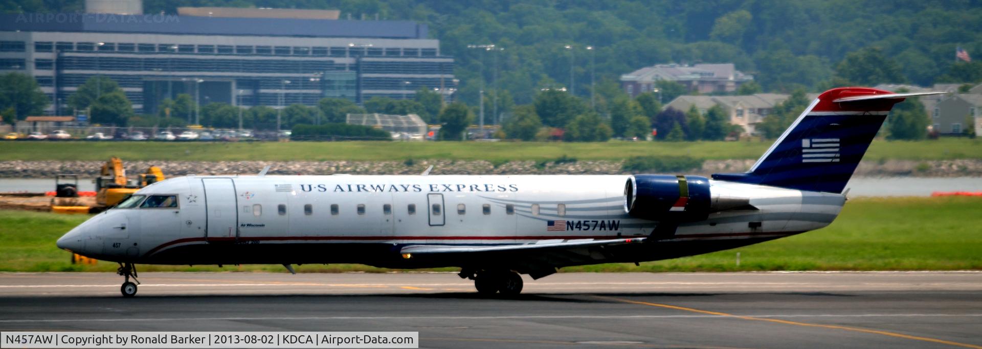 N457AW, 2003 Canadair CRJ-200LR (CL-600-2B19) C/N 7854, Landing roll National