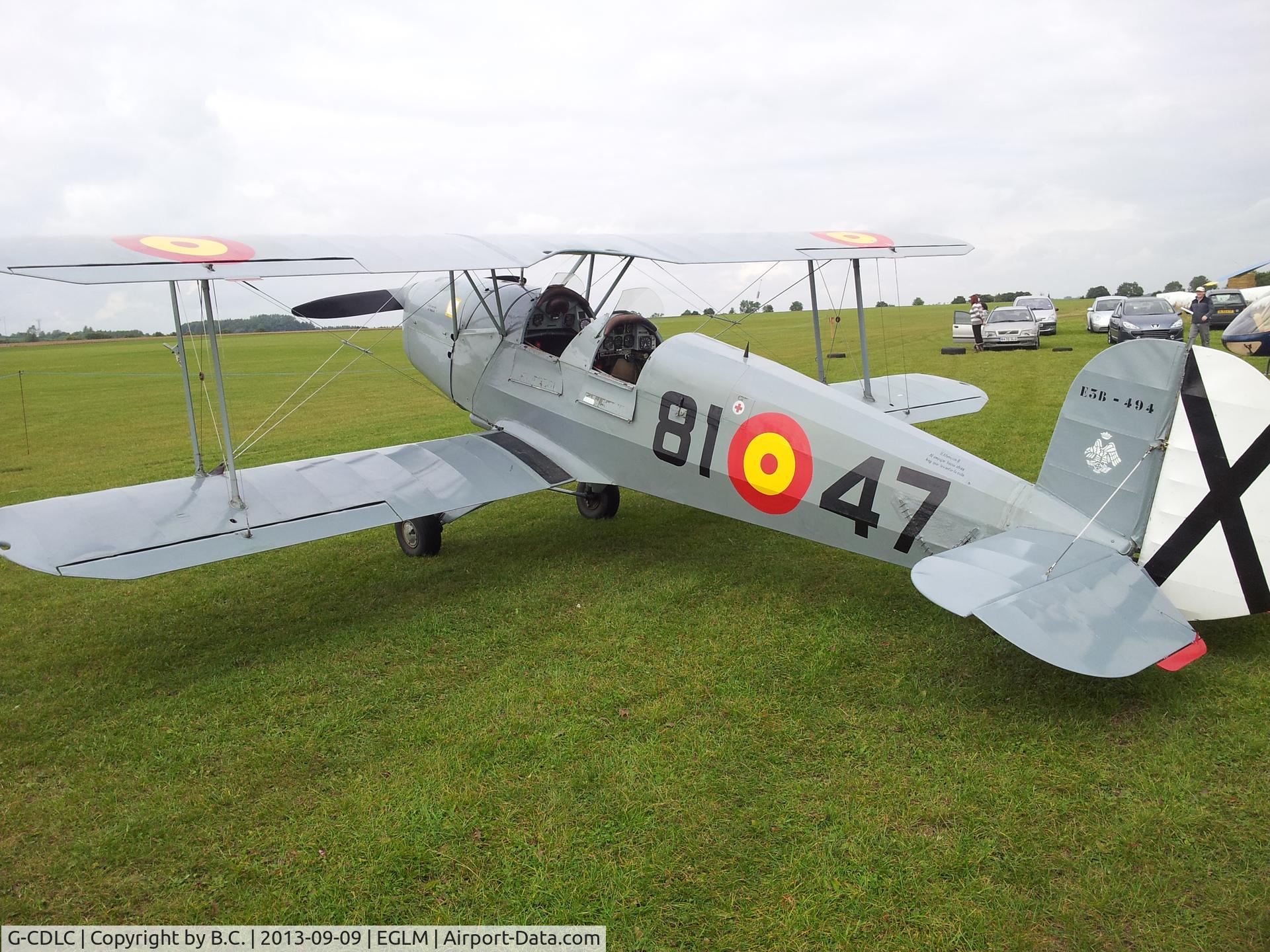 G-CDLC, 1955 CASA 1-131E Jungmann C/N 2095, At pen days Banbury Gliding Club