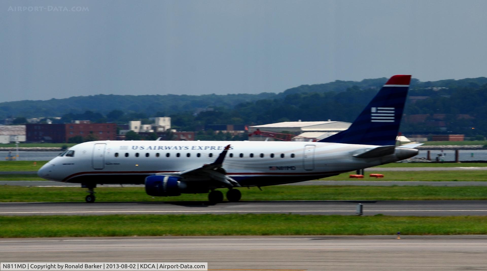 N811MD, 2004 Embraer 170SU (ERJ-170-100SU) C/N 17000028, Landing roll National