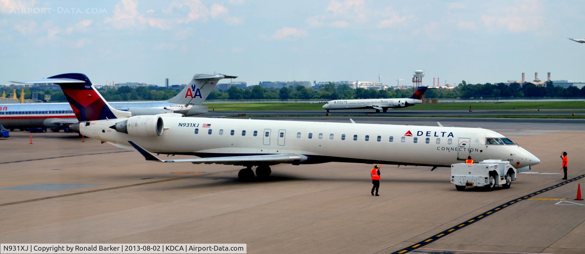 N931XJ, 2008 Bombardier CRJ-900ER (CL-600-2D24) C/N 15193, Pushback National