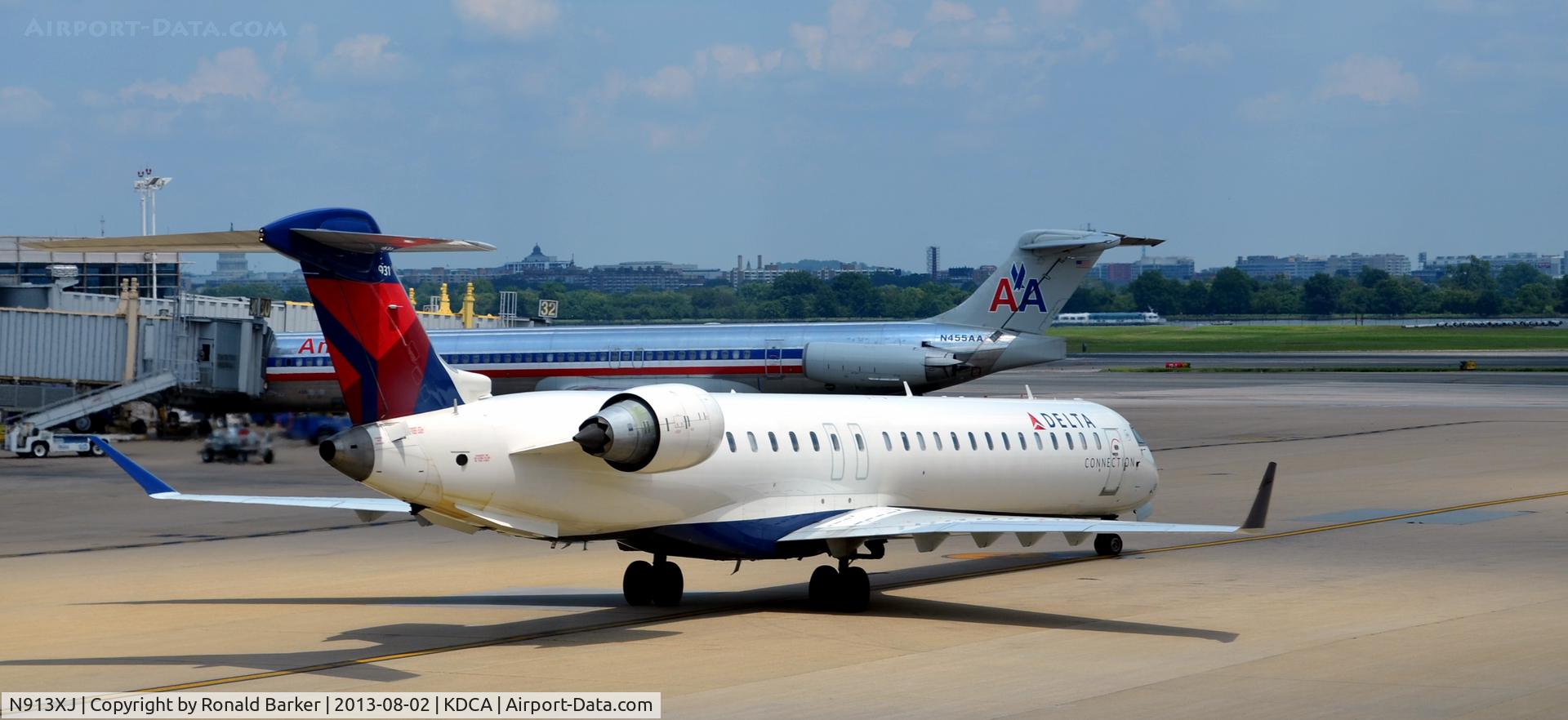 N913XJ, 2007 Bombardier CRJ-900ER (CL-600-2D24) C/N 15148, Ready to taxi National