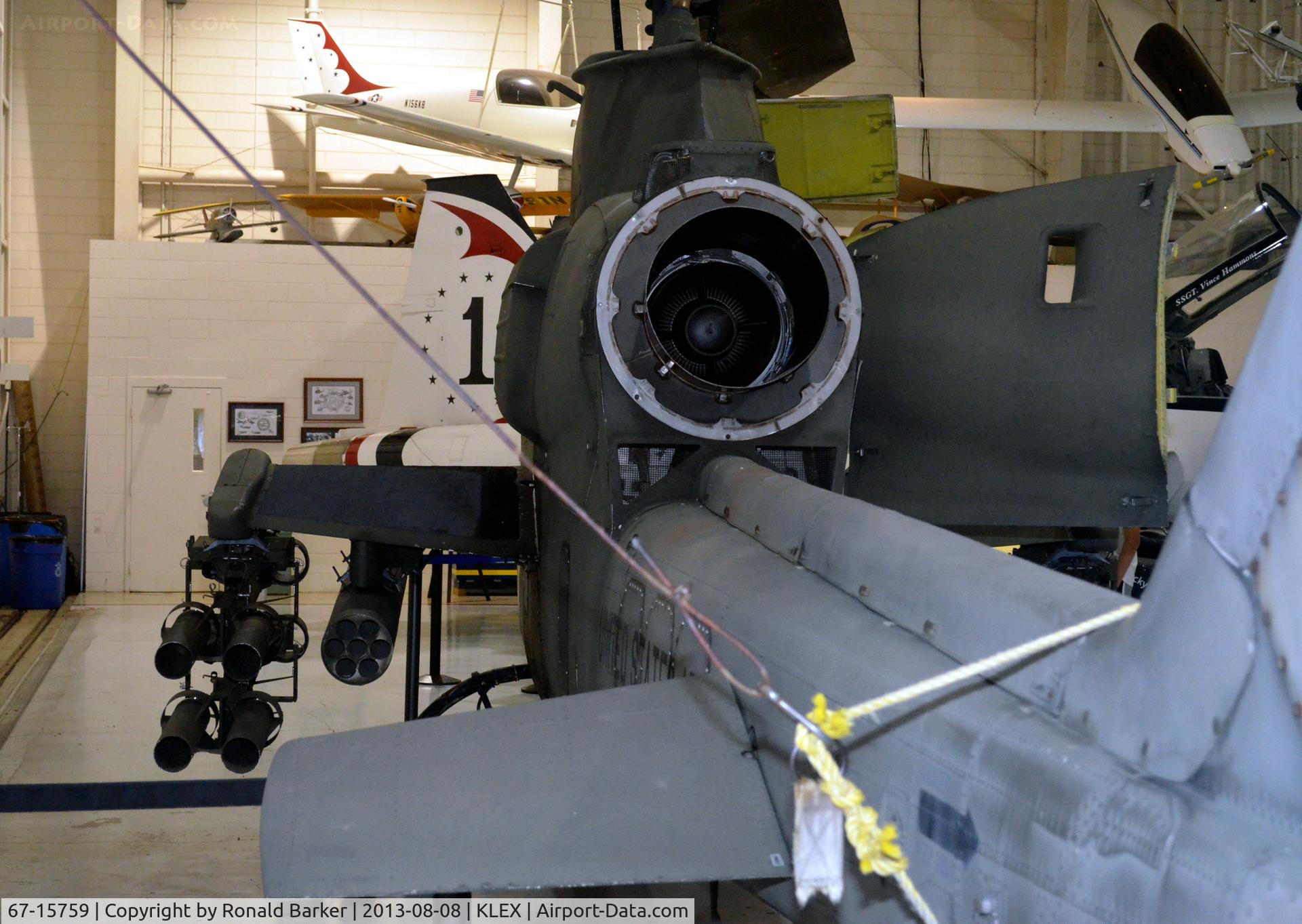 67-15759, 1967 Bell AH-1F Cobra C/N 20423, Aviation Museum of KY  View of engine exhuast 