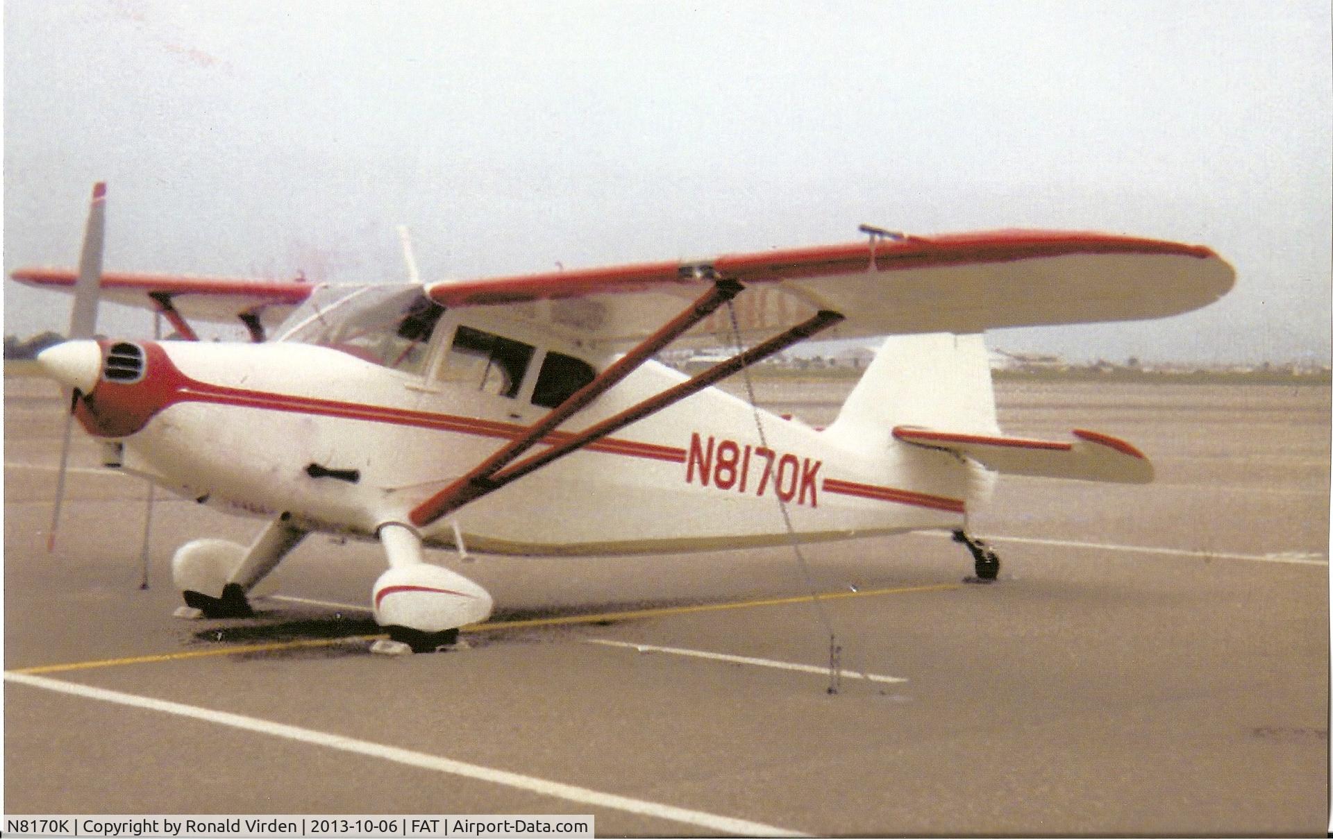 N8170K, 1946 Stinson 108-1 Voyager C/N 108-1170, 108-1 Stinson  150 engine. New paint. 1969
