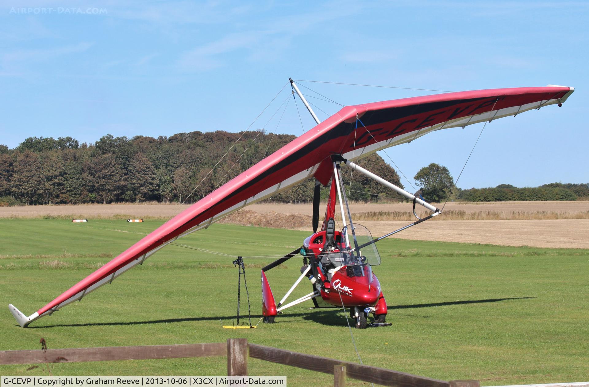 G-CEVP, 2007 P&M Aviation Quik GT450 C/N 8329, Parked at Northrepps.