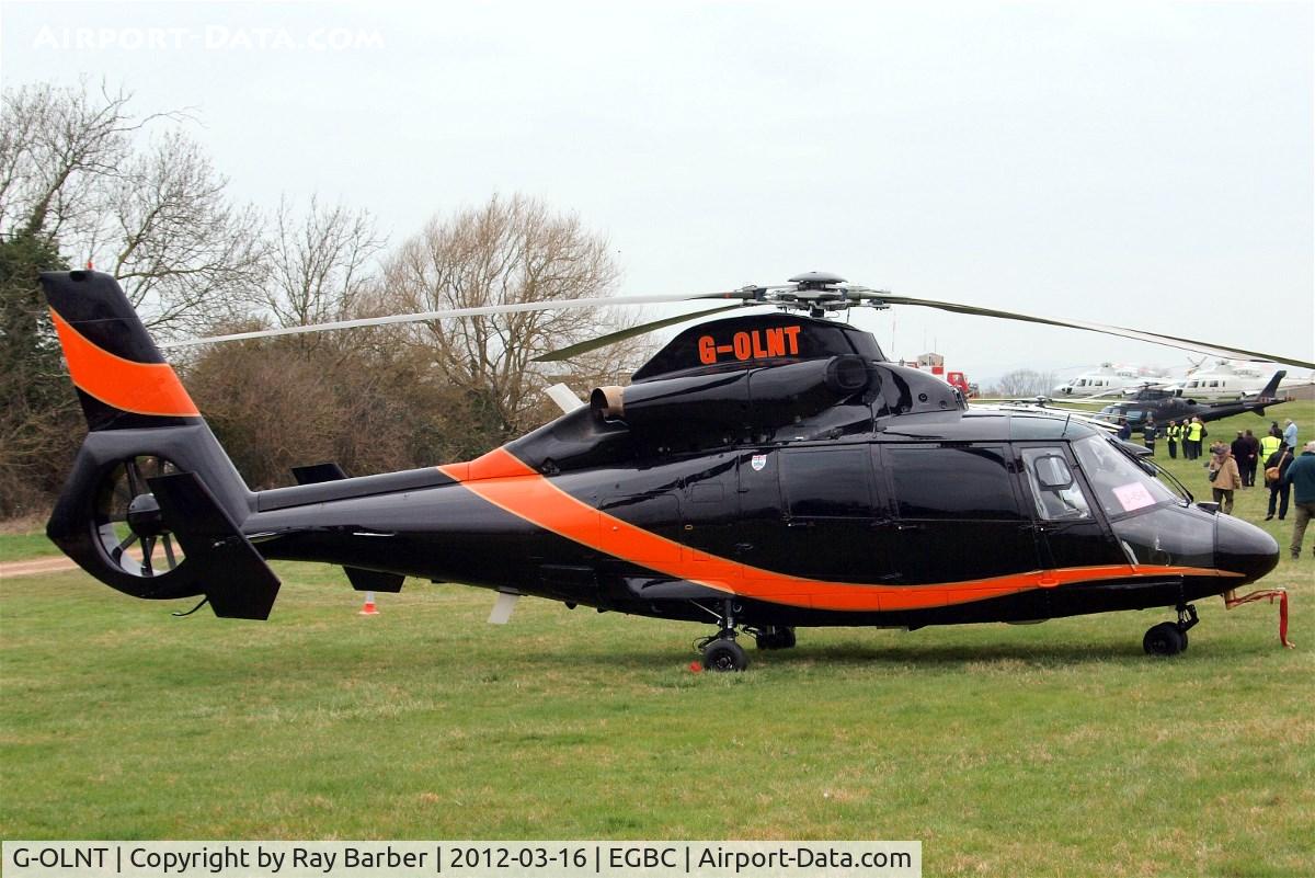 G-OLNT, 1988 Aérospatiale SA-365N-1 Dauphin 2 C/N 6309, Aerospatiale SA.365N1 Dauphin [6309] (Multiflight) Cheltenham Racecourse~G 16/03/2012