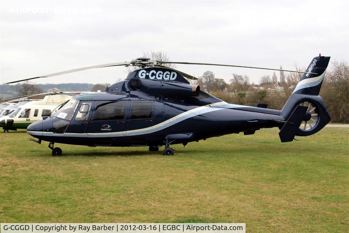 G-CGGD, 1991 Aerospatiale AS-365N-2 Dauphin C/N 6435, Aerospatiale SA.365N2 Dauphin [6435] (Multiflight) Cheltenham Racecourse~G 16/03/2012