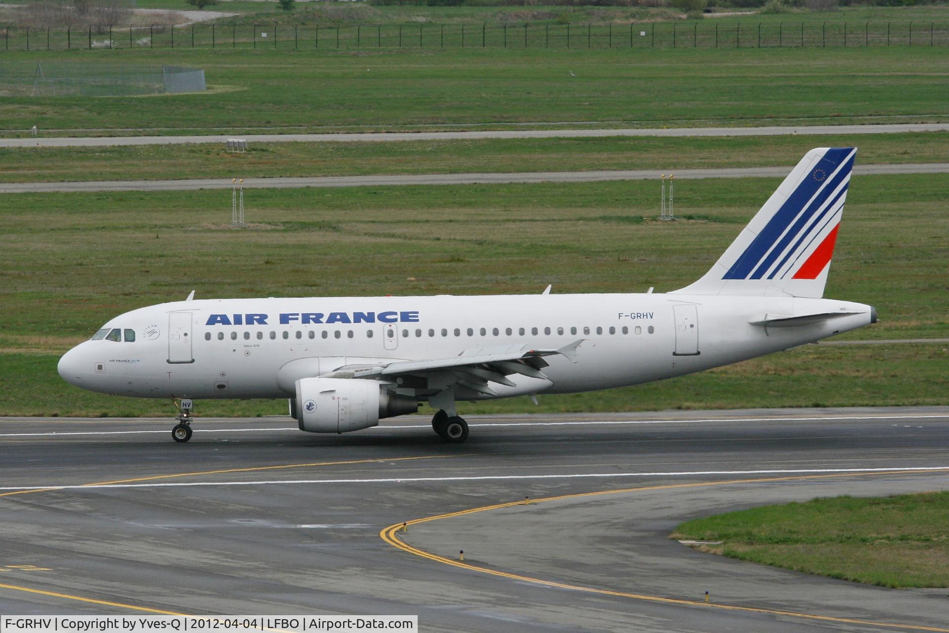 F-GRHV, 2001 Airbus A319-111 C/N 1505, Airbus A319-111, Toulouse-Blagnac Airport (LFBO-TLS)