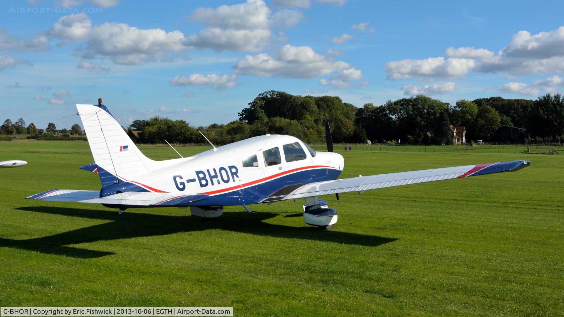 G-BHOR, 1980 Piper PA-28-161 Cherokee Warrior II C/N 28-8016331, 2. G-BHOR at The Shuttleworth Collection October Flying Day - (The final Flying Day of their 50th Anniversary Season.)