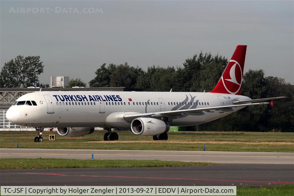 TC-JSF, 2013 Airbus A321-231 C/N 5465, Brand new kid on taxi to parking position....