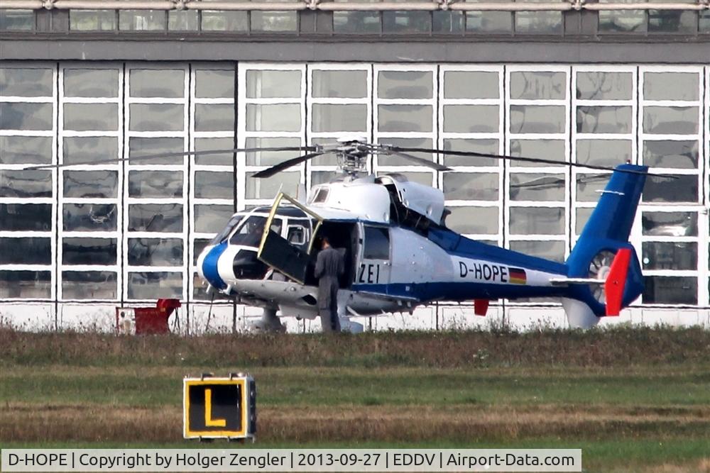 D-HOPE, Aerospatiale SA-365C Dauphin 2 C/N 5009, Preparations for next control flight are running...