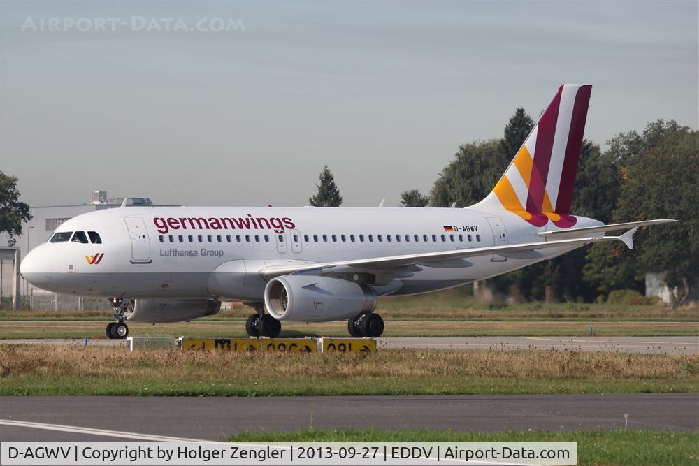 D-AGWV, 2013 Airbus A319-132 C/N 5467, Brand new kid on taxi to parking position....