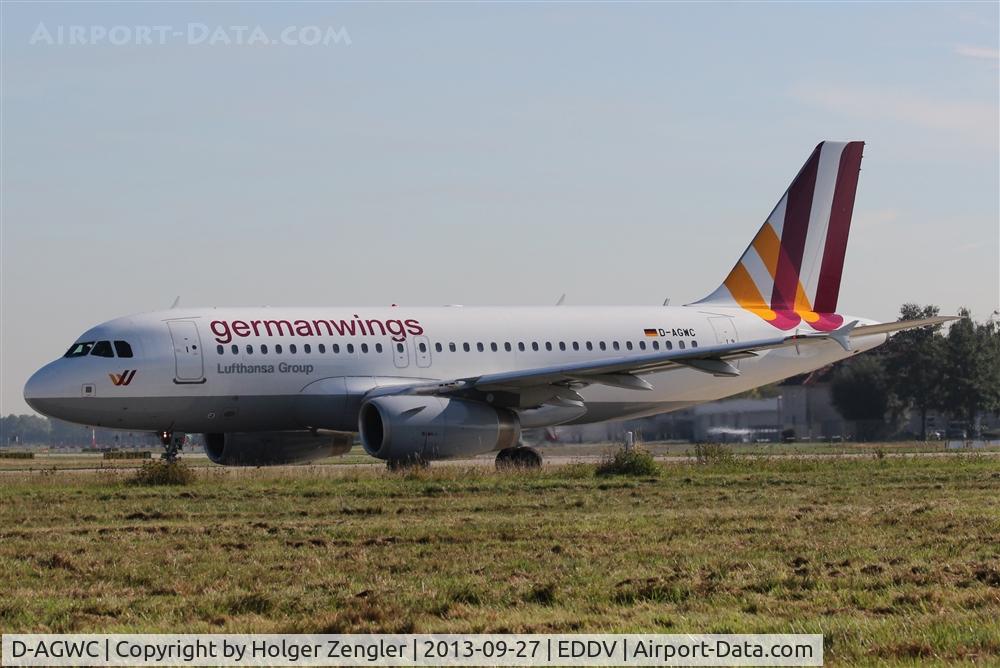 D-AGWC, 2006 Airbus A319-132 C/N 2976, BCN shuttle is leaving HAJ ...