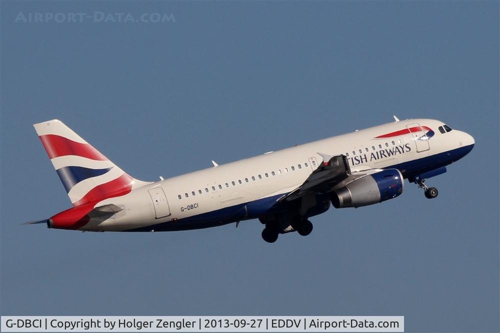 G-DBCI, 2006 Airbus A319-131 C/N 2720, Up and away - after an U-turn straight ahead to LRH.....