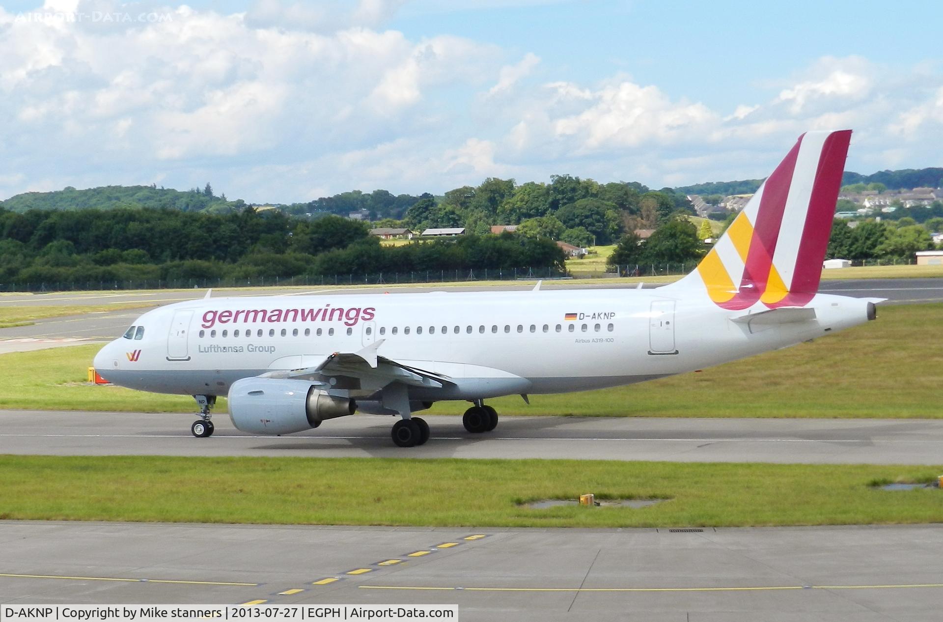 D-AKNP, 1999 Airbus A319-112 C/N 1155, Germanwings A319-112 Taxiing to runway 06 for departure back to CGN On flight GWI363