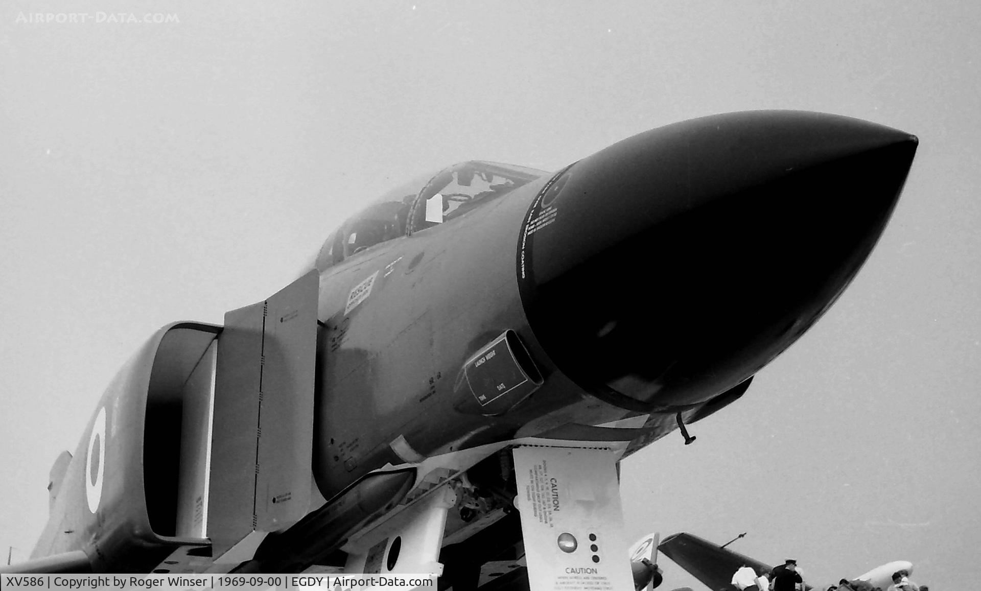 XV586, 1969 McDonnell Douglas Phantom FG1 C/N 3317/9340, Newly delivered FAA Phantom FG.1 (F4-K) on display at RNAS Yeovilton Naval Air Day September 1969.