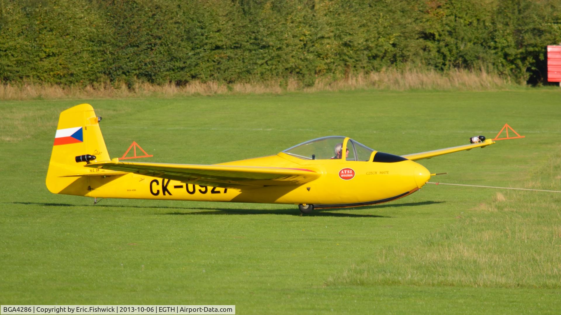 BGA4286, Letov LF-107 Lunak C/N 39, 2. CK-0927 preparing to display at The Shuttleworth Collection October Flying Day - (The final Flying Day of their 50th Anniversary Season.)