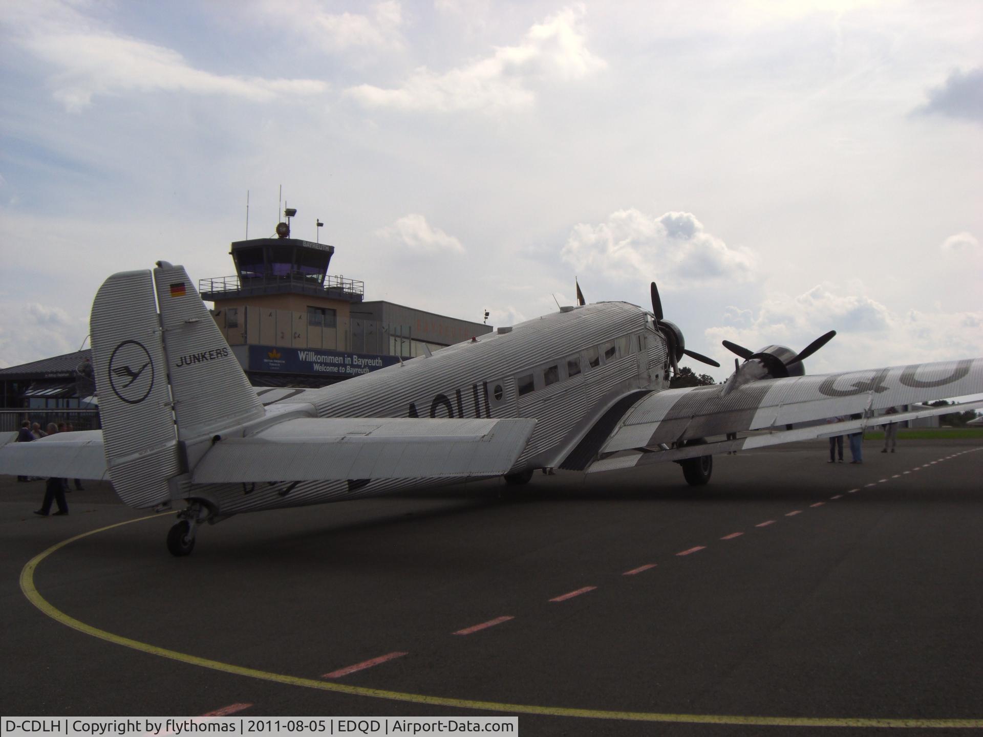 D-CDLH, 1936 Junkers Ju-52/3m C/N 130714, Ju-52 Lufthansa Bayreuth Airport