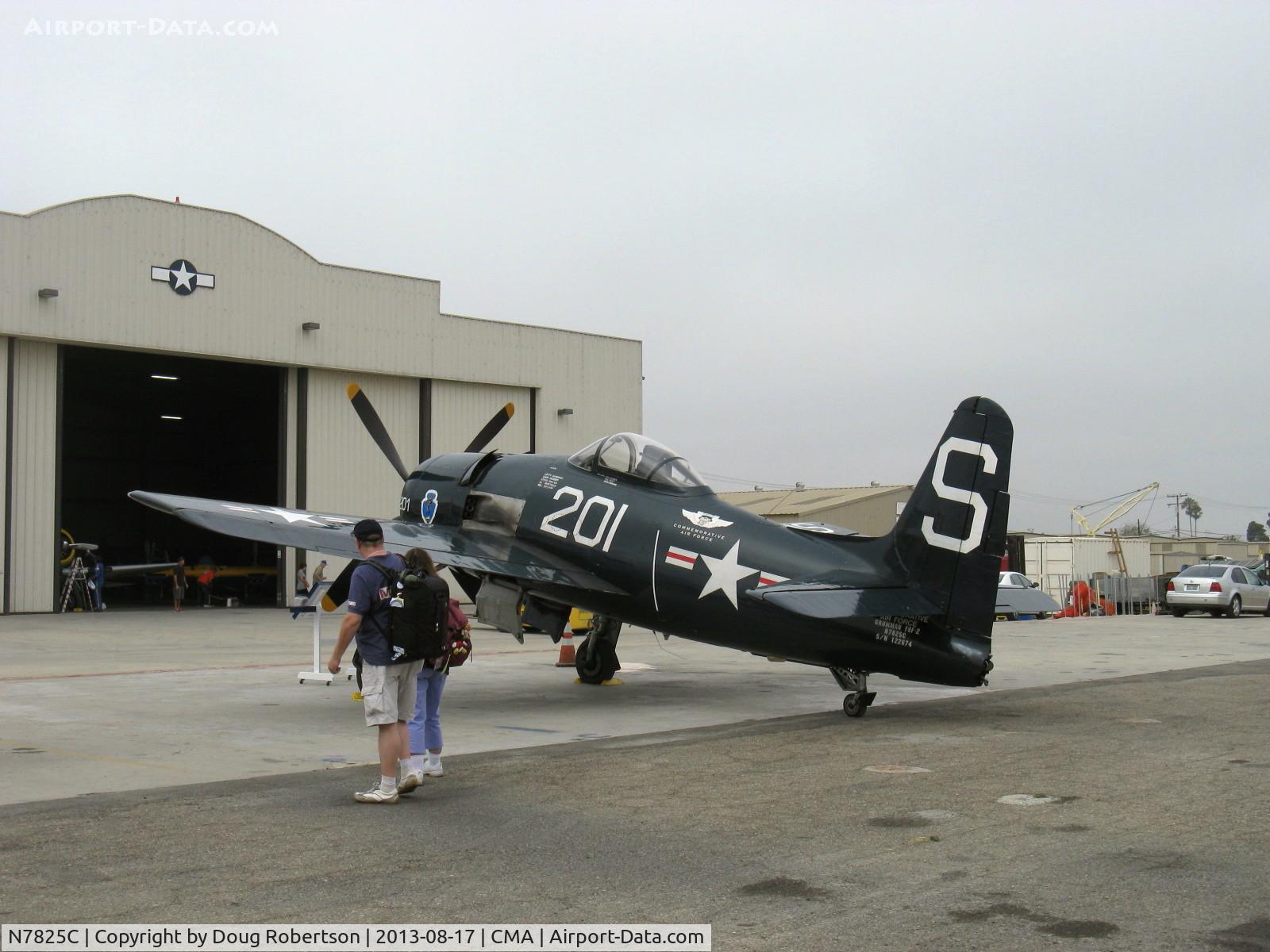 N7825C, 1948 Grumman F8F-2 (G58) Bearcat C/N D.1227, 1949 Grumman F8F-2 BEARCAT, P&W R-2800-34W 2,100 Hp, on CAF ramp