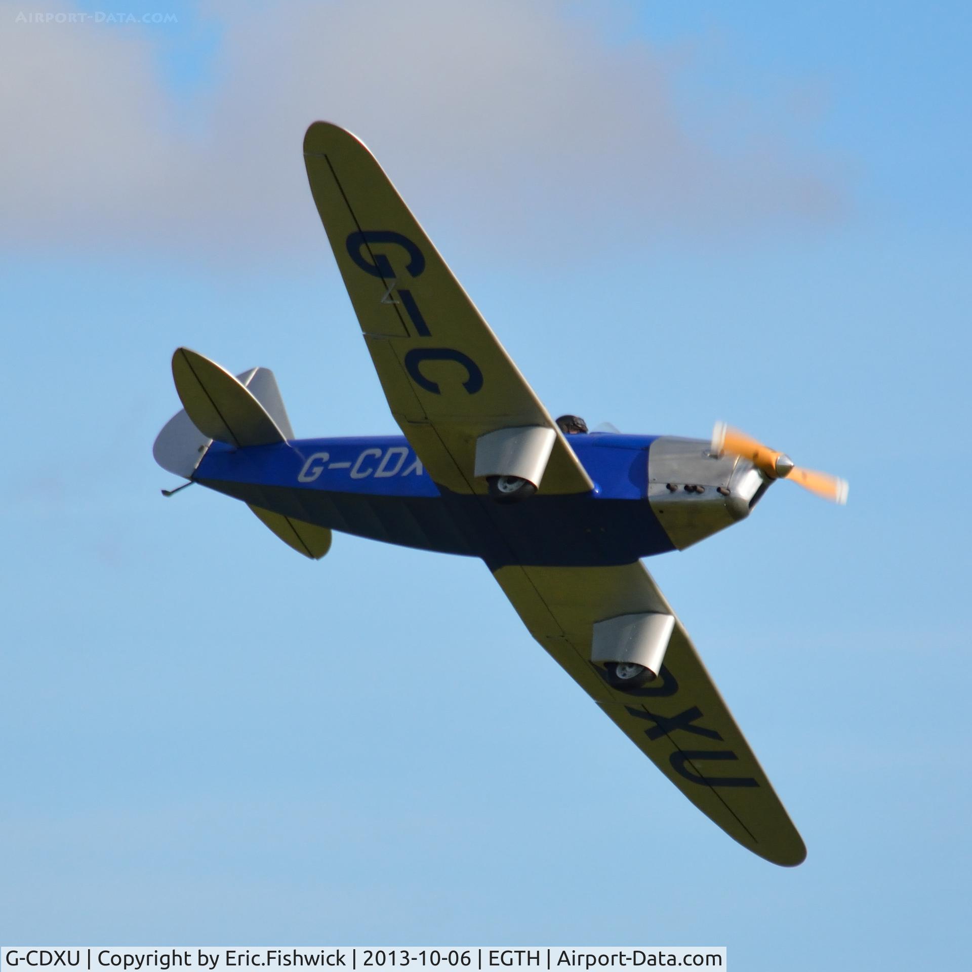G-CDXU, 2006 Chilton DW1A C/N PFA 225-12038, 44. G-CDXU - demonstrating the art of air racing at The Shuttleworth Collection October Flying Day, 2013.