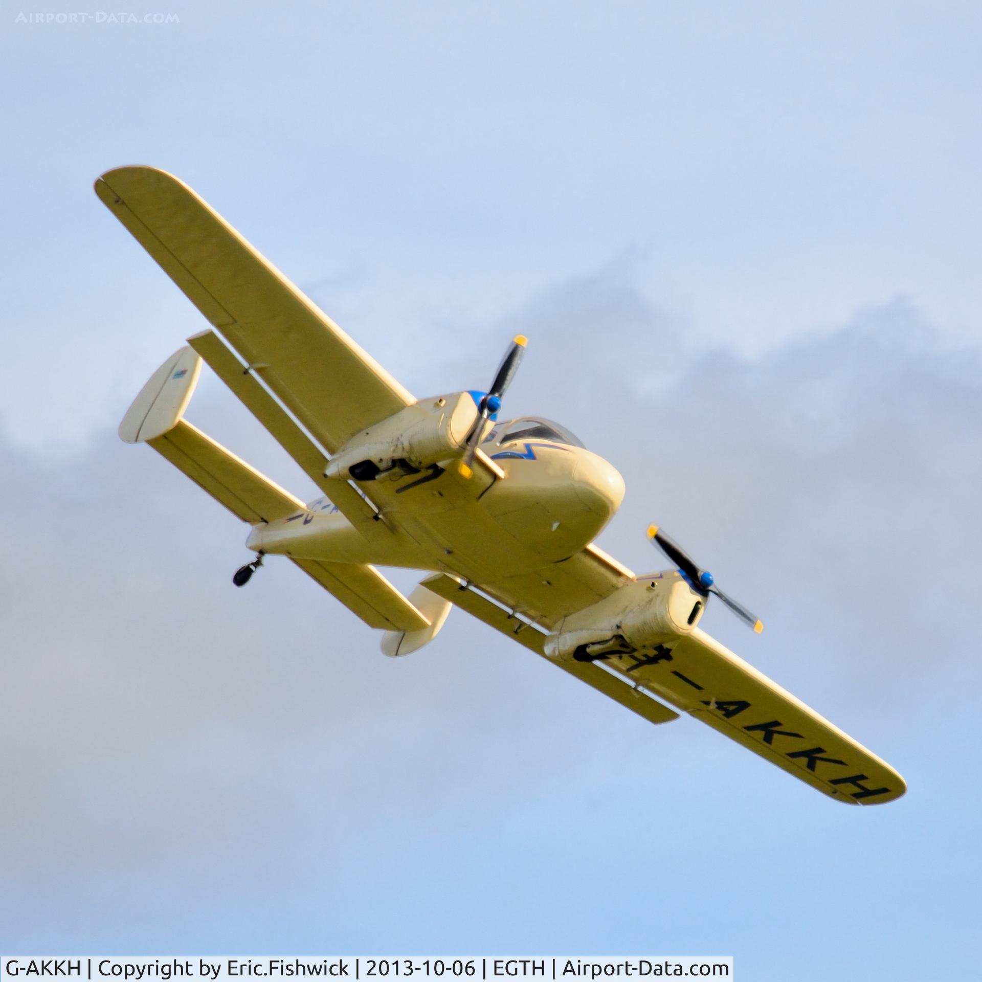 G-AKKH, 1947 Miles M65 Gemini 1A C/N 6479, 44. G-AKKH - demonstrating the art of air racing at The Shuttleworth Collection October Flying Day, 2013.