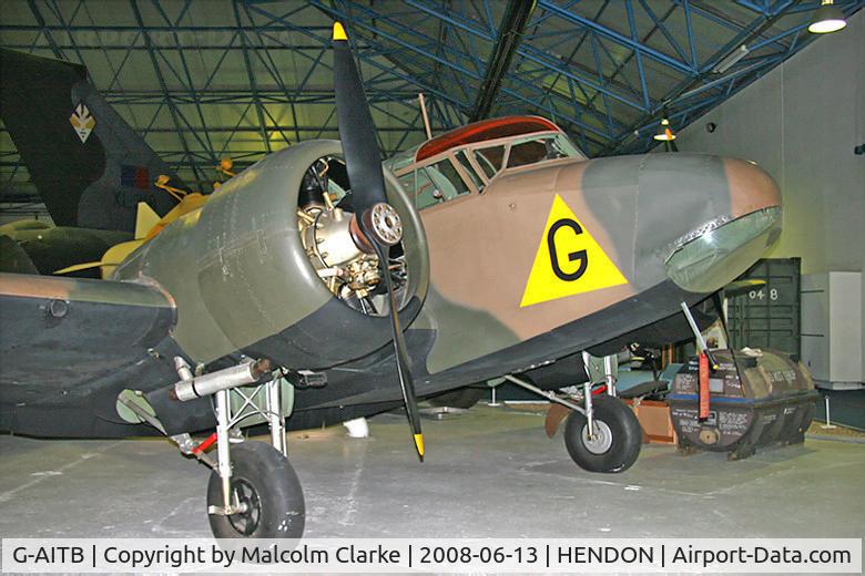 G-AITB, Airspeed AS.40 Oxford I C/N MP425, Airspeed AS.10 Oxford I at The RAF Museum, Hendon in June 2008.
