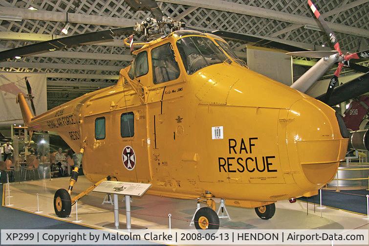 XP299, 1961 Westland Whirlwind HAR.10 C/N WA342, Westland Whirlwind HAR10 at The RAF Museum, Hendon in June 2008.
