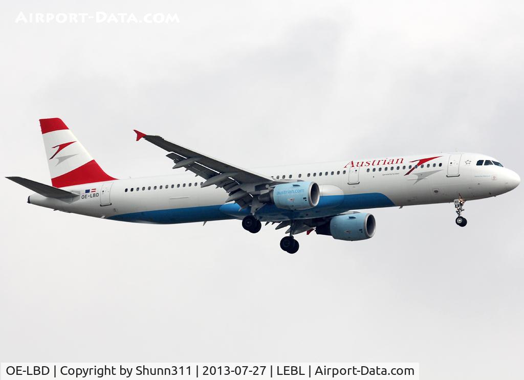 OE-LBD, 1998 Airbus A321-211 C/N 920, Landing rwy 07L