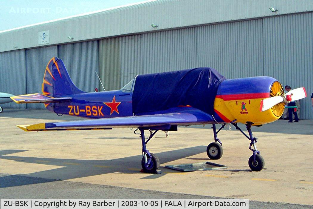ZU-BSK, 1985 Yakovlev Yak-52 C/N 855401, Yakovlev Yak-52 [855401] Lanseria~ZS 05/10/2003