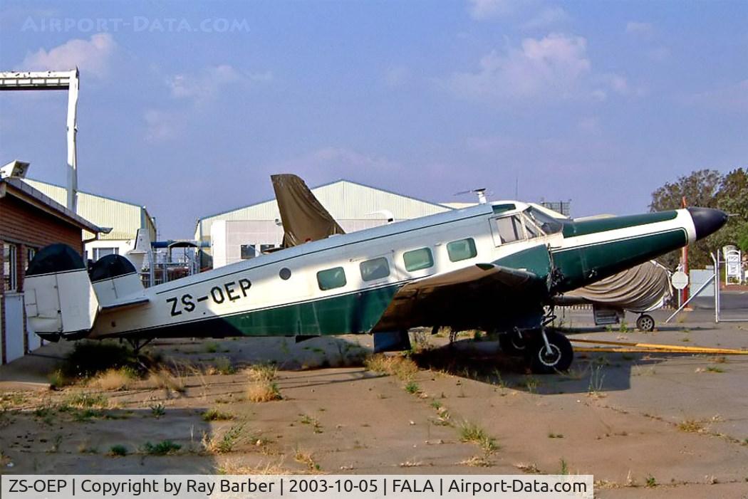 ZS-OEP, 1959 Beech G18S C/N BA-474, Beech G18S [BA-474] Lanseria~ZS 05/10/2003