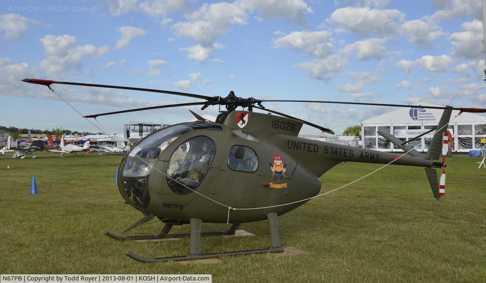 N67PB, 1968 Hughes OH-6A Cayuse C/N 480411, Airventure 2013