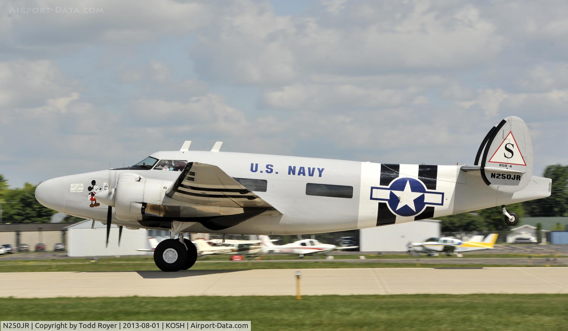 N250JR, 1942 Howard Aero Howard 250 (Lockheed C-60A Lodestar) C/N 2232 (18-2232), Airventure 2013