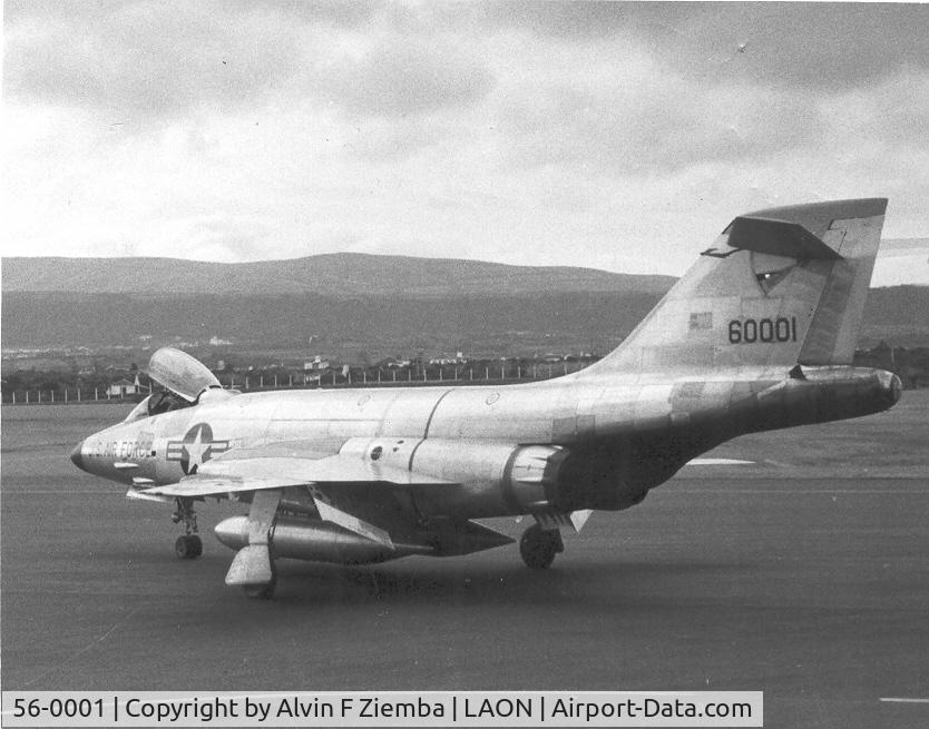 56-0001, 1956 McDonnell RF-101H Voodoo C/N 136, My father, Maj Alvin F Ziemba, flew this Voodoo while stationed at Laon AFB, France, 1962-65.
