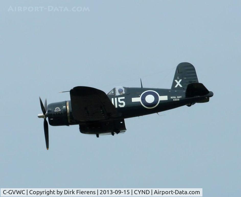 C-GVWC, 1945 Goodyear FG-1D Corsair C/N 3367, Performing a demonstration flight.