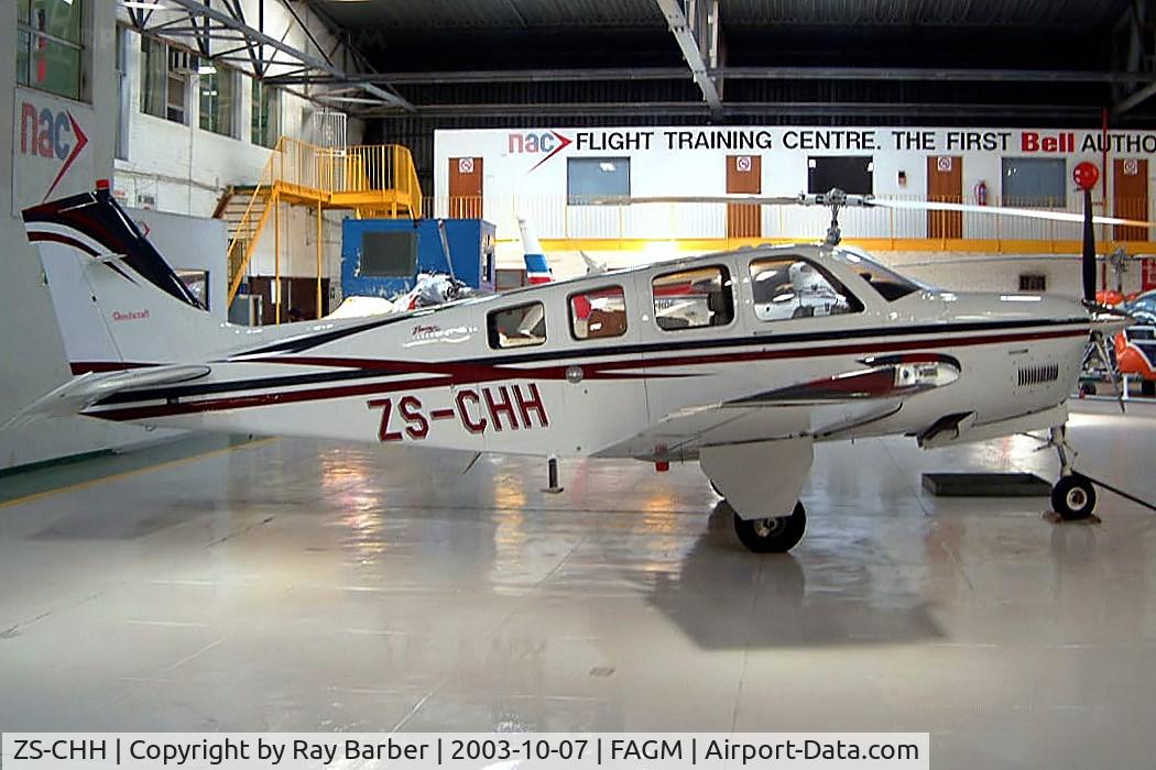 ZS-CHH, Raytheon A36 C/N E-3494, Beech A36 Bonanza 36 [E-3494] Johannesburg-Rand~ZS 07/10/2003