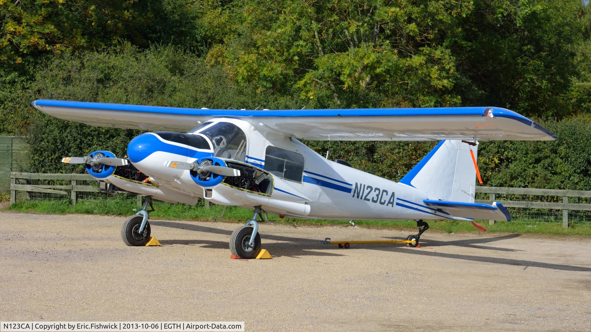 N123CA, 1964 Dornier Do-28A-1 C/N 3051, 3. N123CA on a break from the Maintenance Hanger - at The Shuttleworth Collection October Flying Day, 2013.