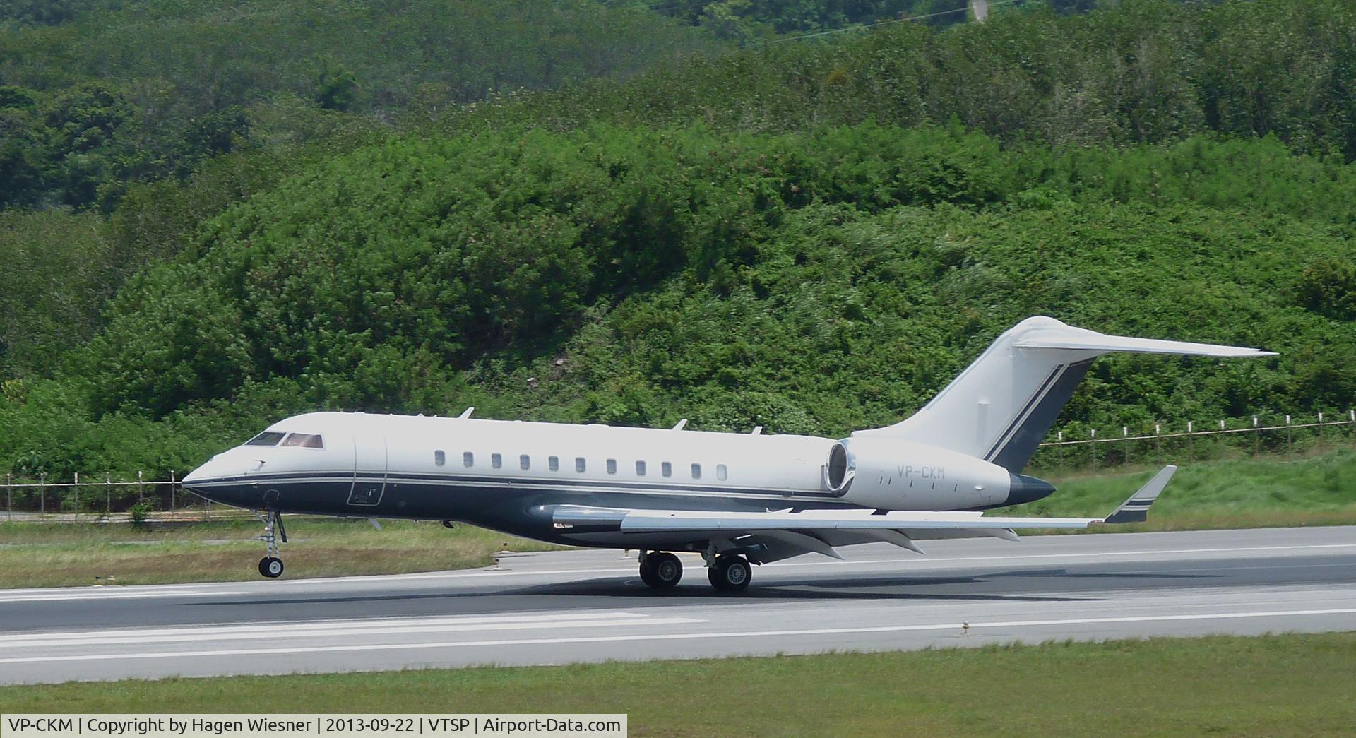 VP-CKM, 2013 Bombardier BD-700-1A11 Global 5000 C/N 9445, seen in Thailand,HKT