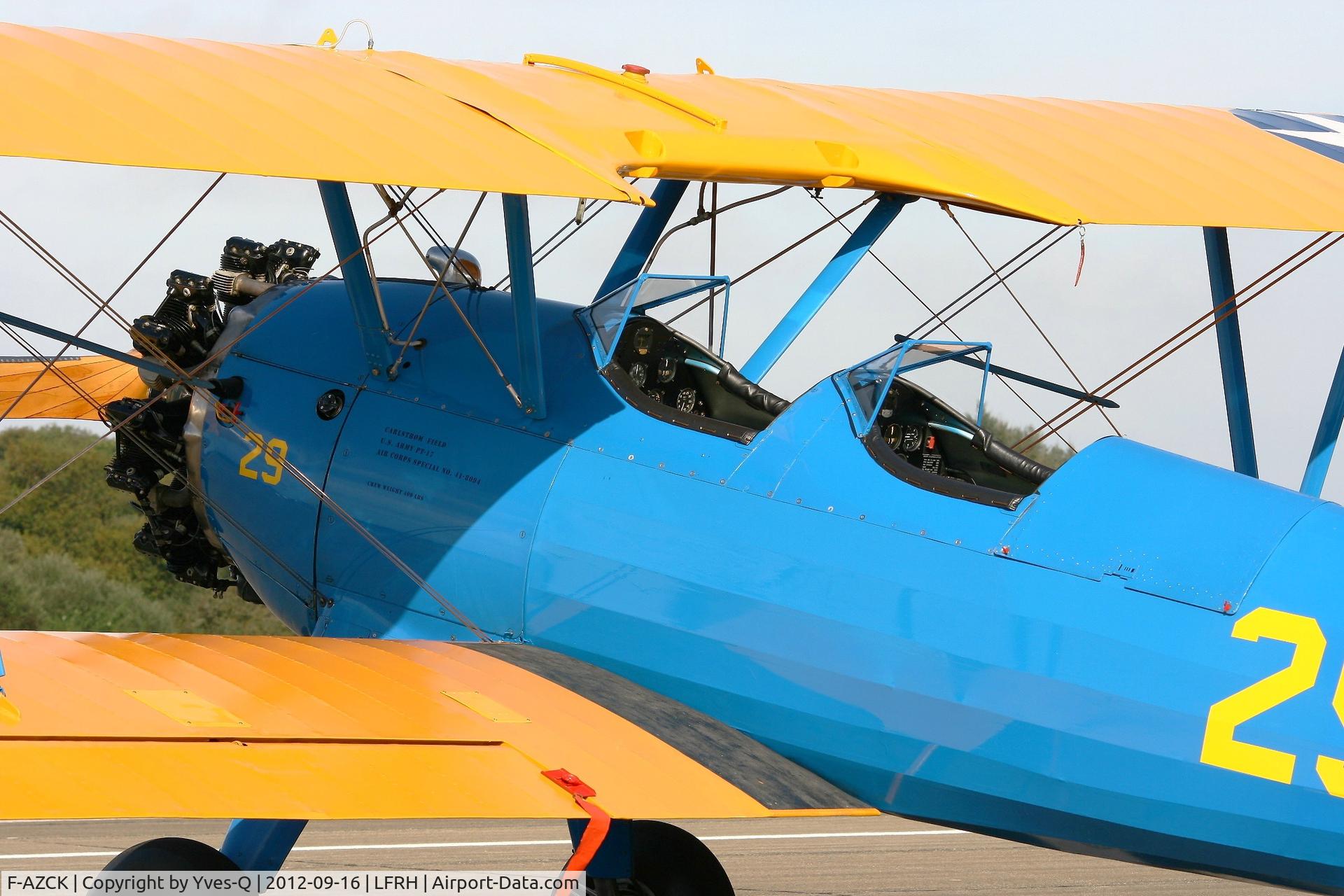 F-AZCK, 1941 Boeing A75N1 (PT-17) C/N 75-1653, Boeing STEARMAN A, Lann Bihoué Air Base (LFRH-LRT)