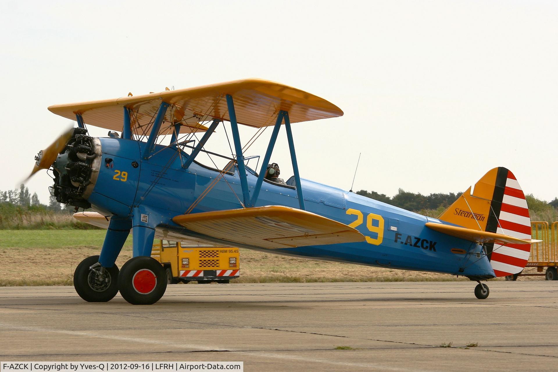 F-AZCK, 1941 Boeing A75N1 (PT-17) C/N 75-1653, Boeing STEARMAN A, Lann Bihoué Air Base (LFRH-LRT)