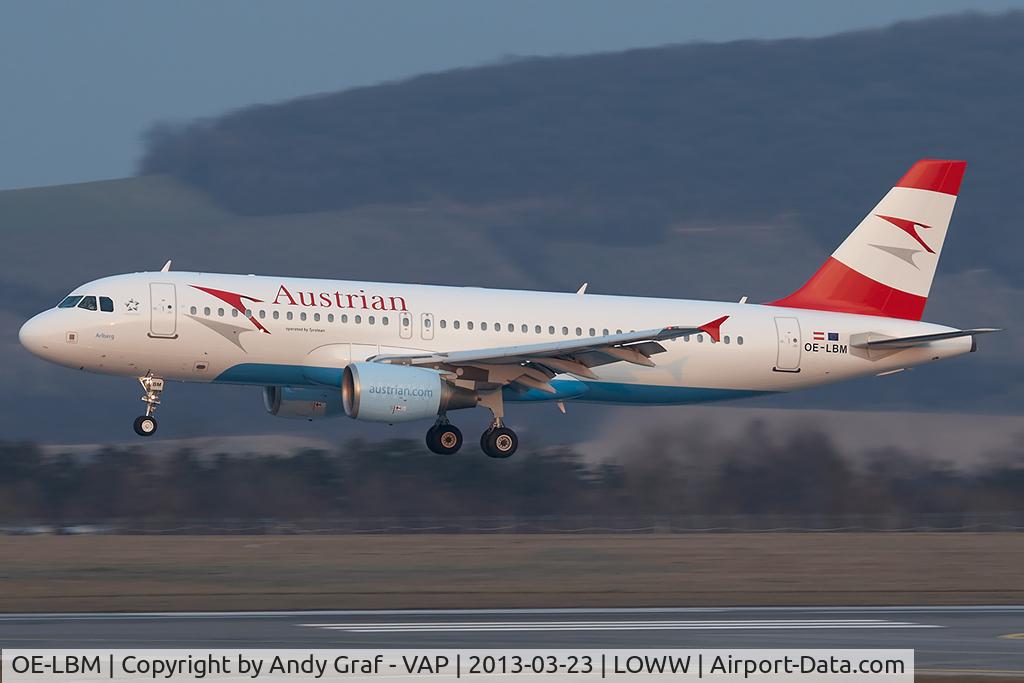 OE-LBM, 2001 Airbus A320-214 C/N 1504, Austrian Airlines A320