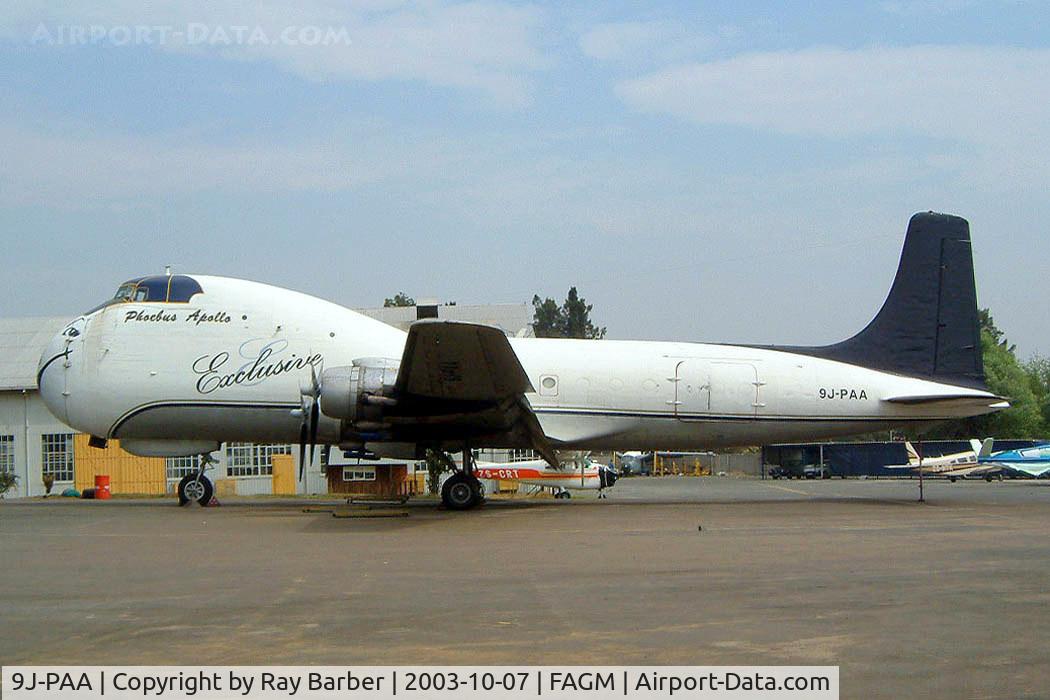 9J-PAA, 1945 Aviation Traders ATL-98 Carvair C/N 27314, Aviation Traders ATL.98 Carvair [21/27314] (Phoebus Apollo) Johannesburg-Rand~ZS 07/10/2003