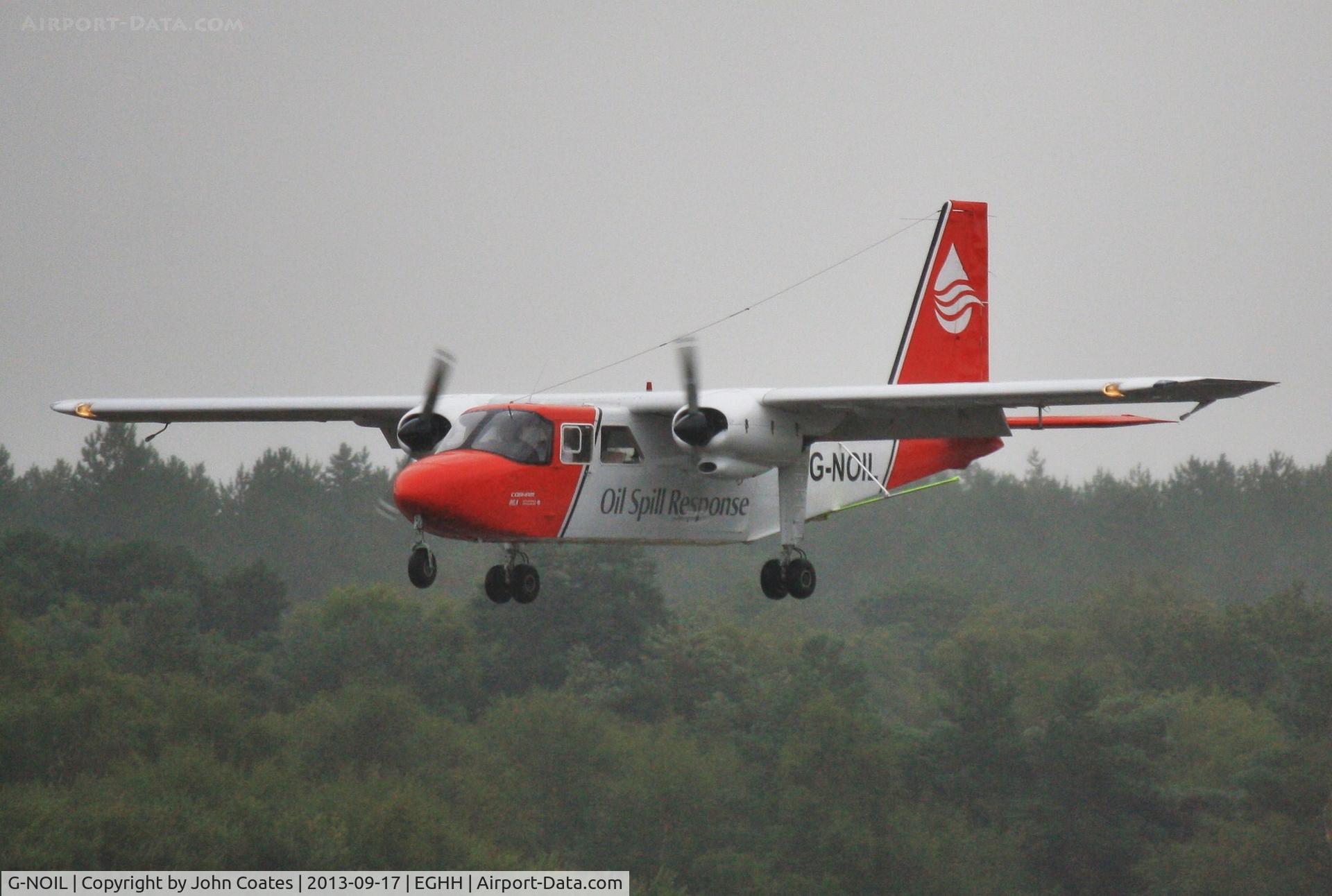G-NOIL, 1973 Britten-Norman BN-2A-26 Islander C/N 334, Finals to 26 in bad weather